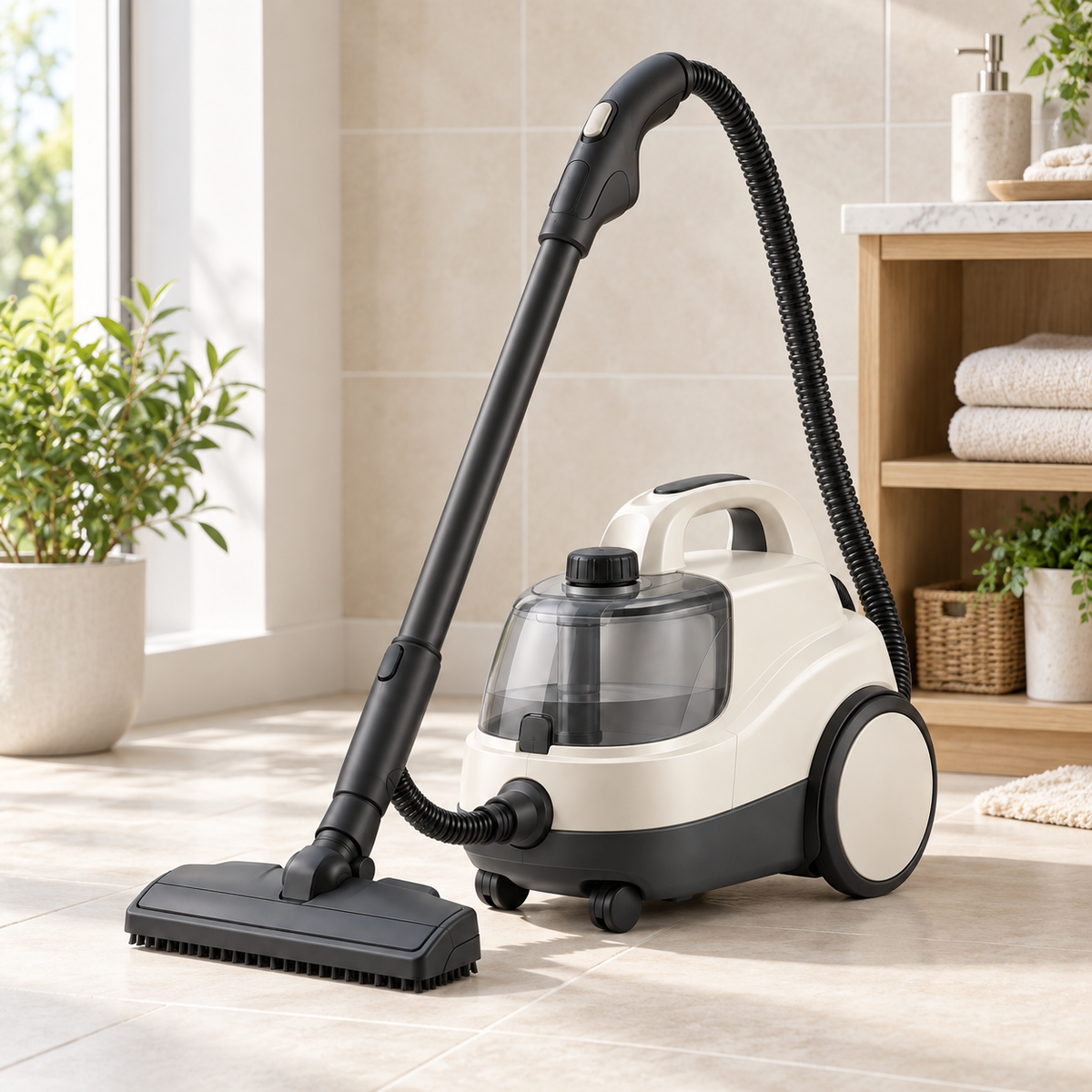 Homentio Lumen Steam Cleaner lifestyle view