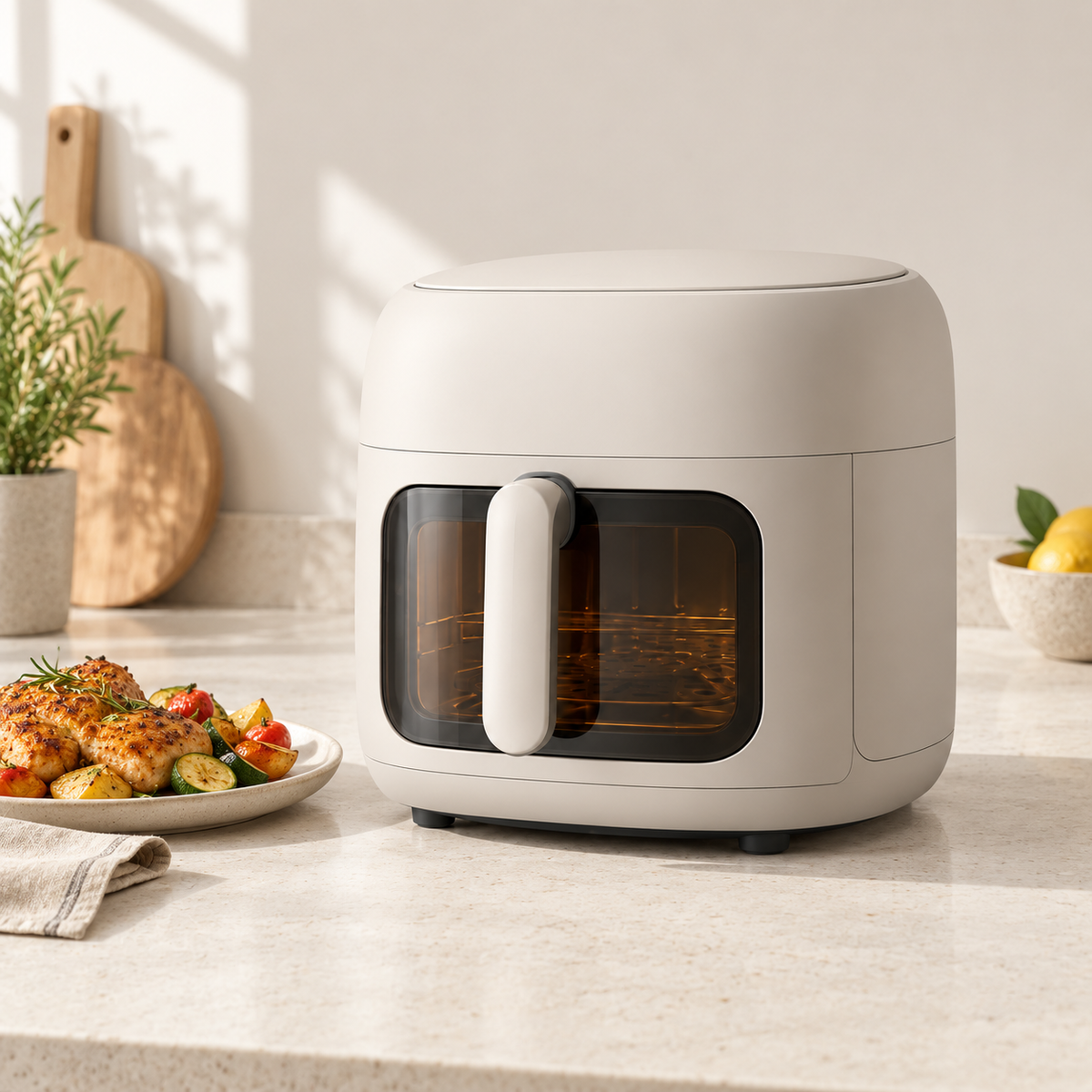 Homentio Arc Air Fryer lifestyle view