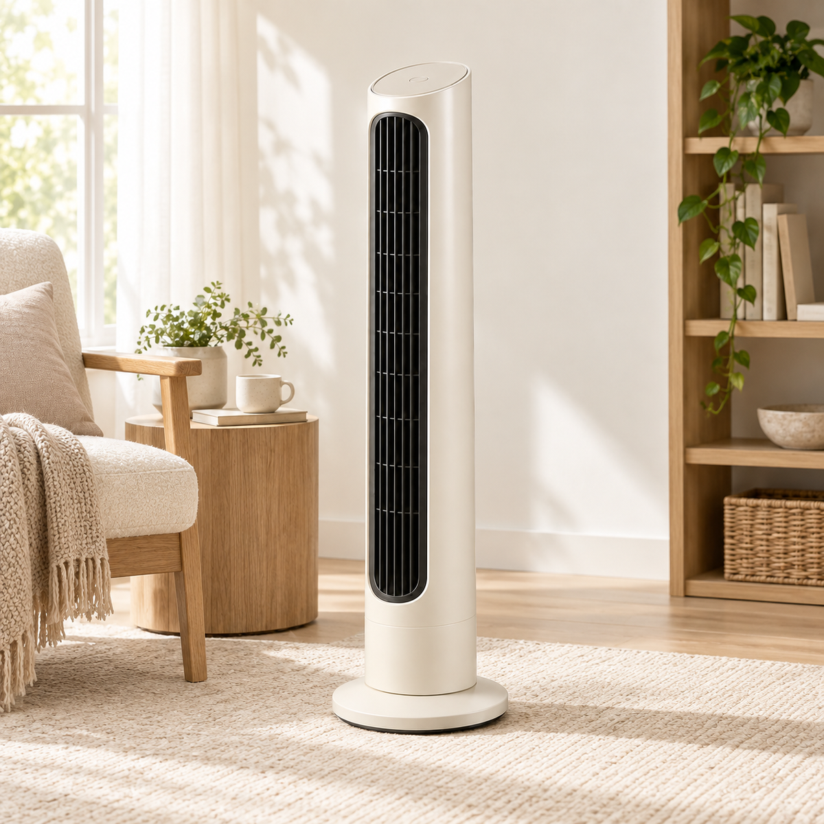 Homentio Breeze Column Fan lifestyle view