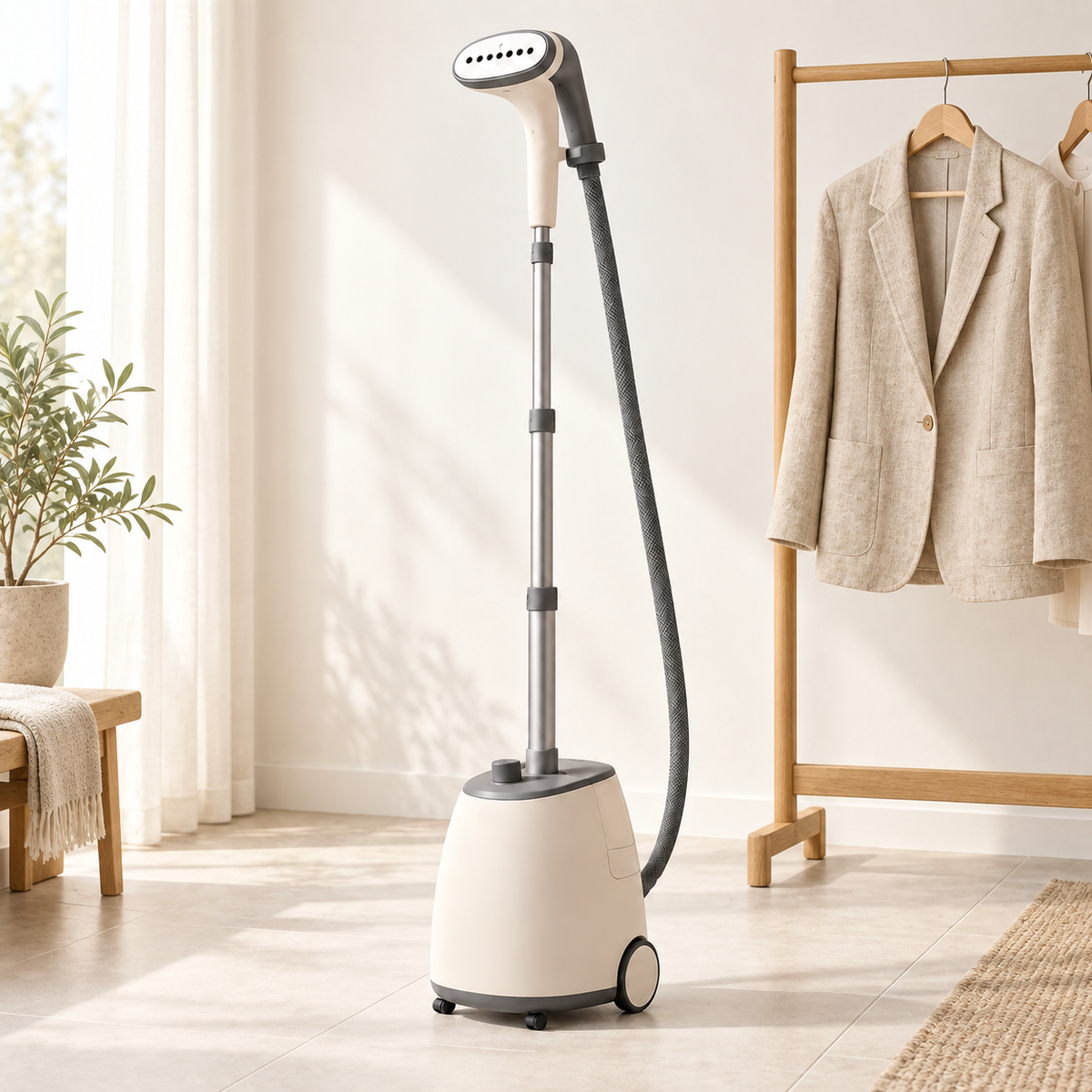 Homentio Flow Garment Steamer lifestyle view